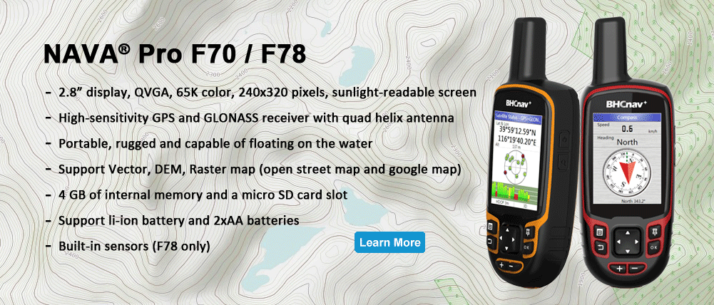 NAVA Pro F70 and F78 Handheld GPS